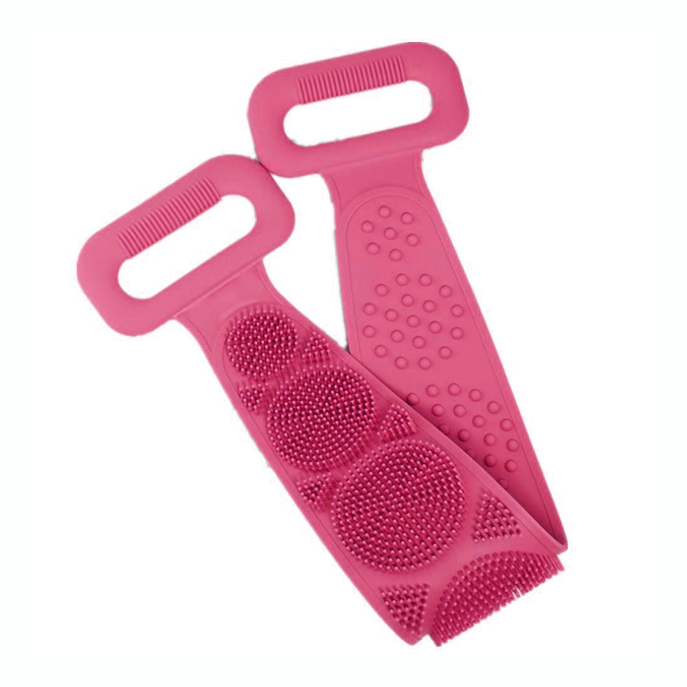 Silicone body scrubber with belt design Silicone body scrubber with belt design